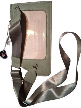 Save The Girls Sage Green RFID Touch Screen Phone Crossbody Purse Wallet